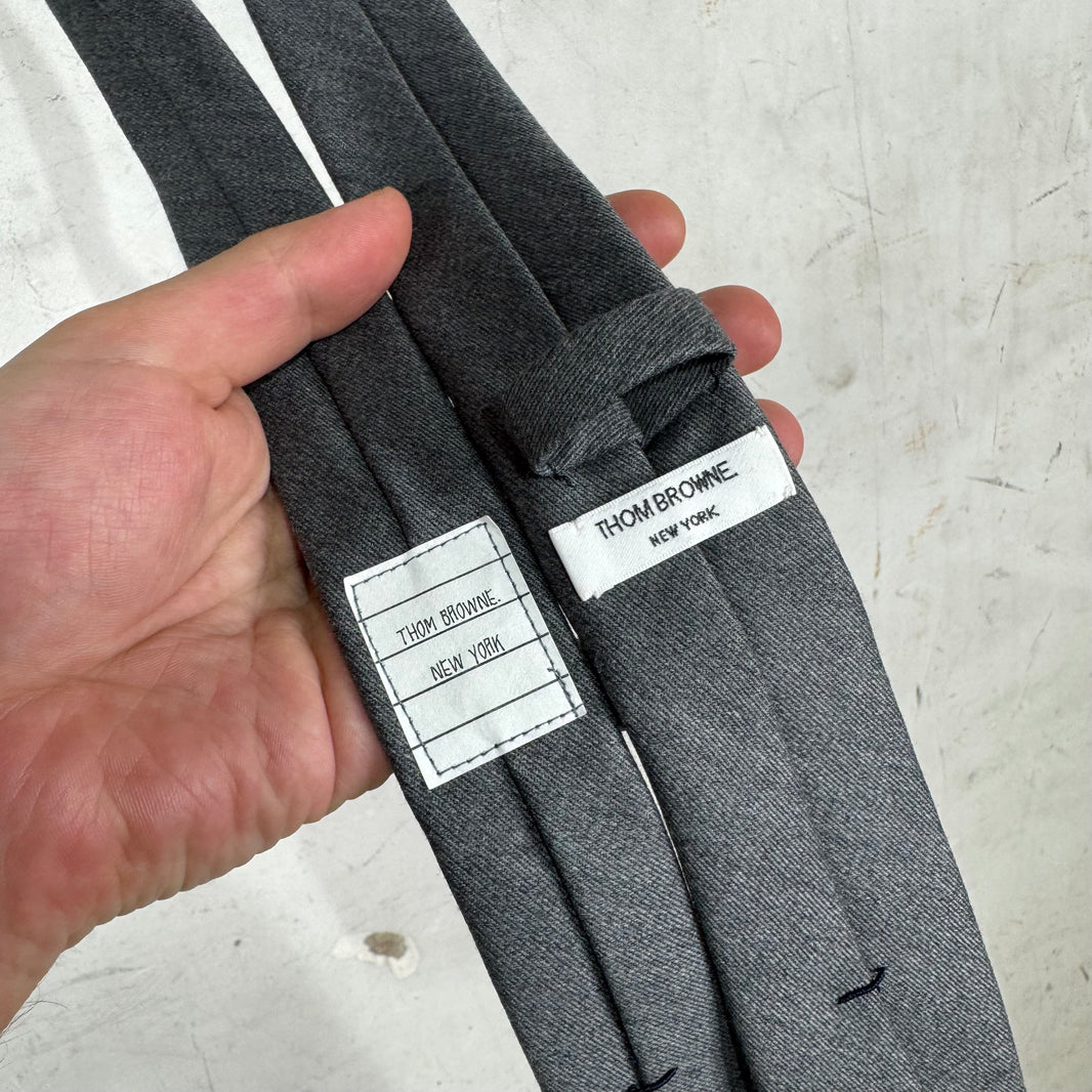 Thom Browne Grey Tie