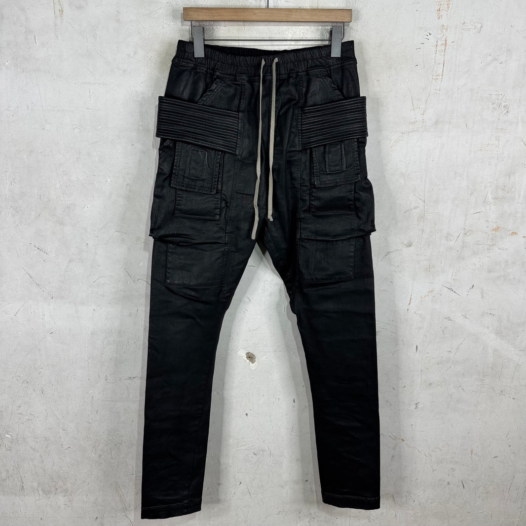 DRKSHDW Waxed Creatch Cargos