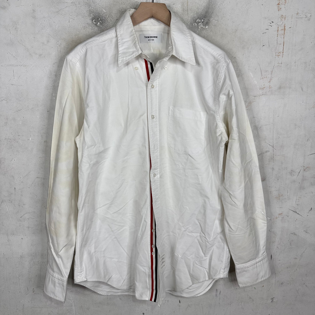 Thom Browne White Canvas Button Up