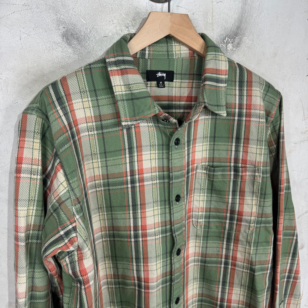 Stussy Green Cotton Flannel