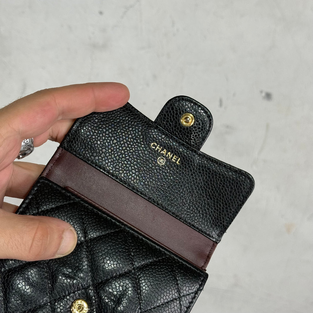 Chanel Quilted Bifold Zip Wallet