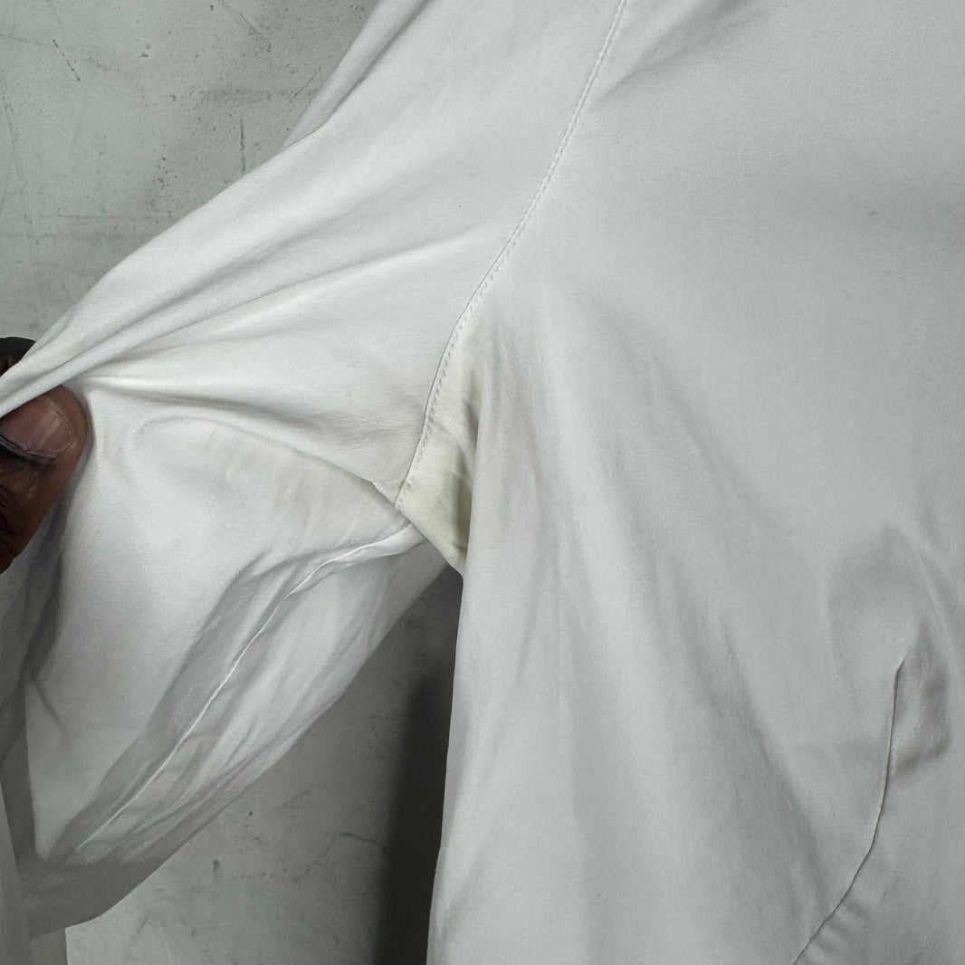 Prada White Triange Graphic L/S Button Up Shirt