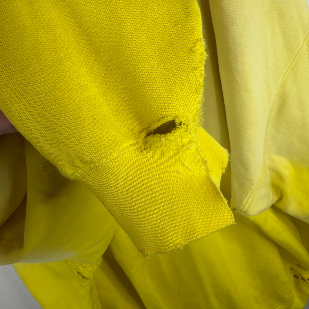 Balenciaga Sample Yellow Distressed Hoodie