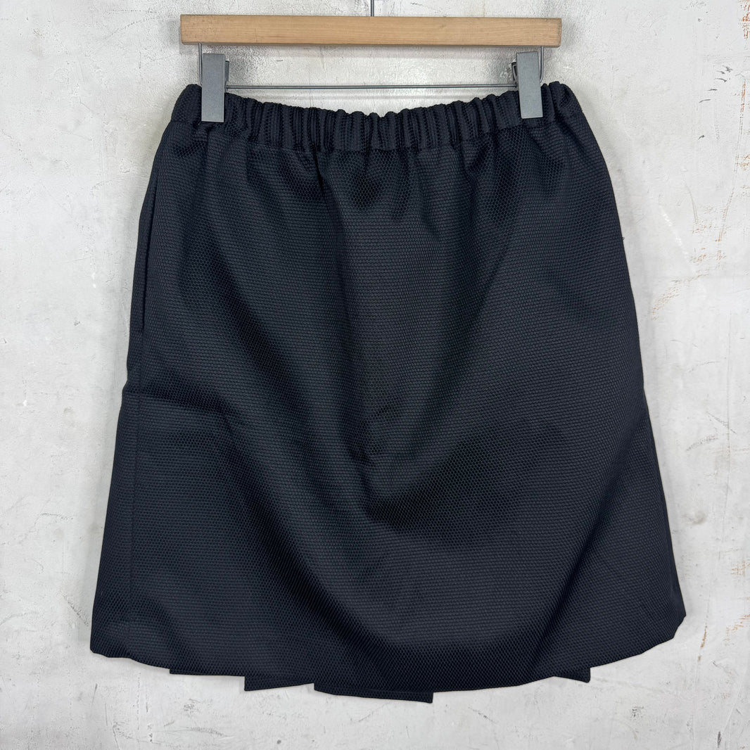 CDG Pleated Woven Poly Skirt