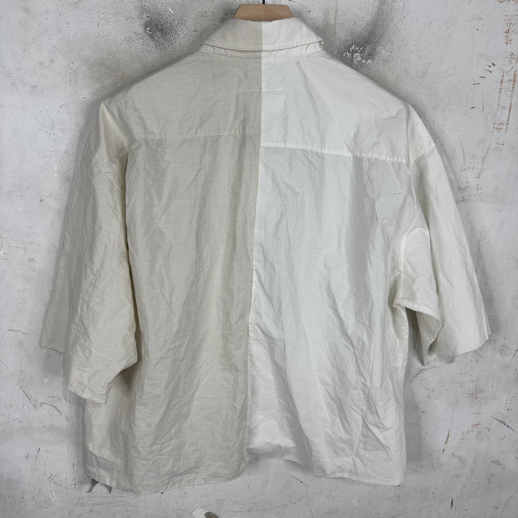 Margiela MM6 Cropped Logo Buttoned Shirt