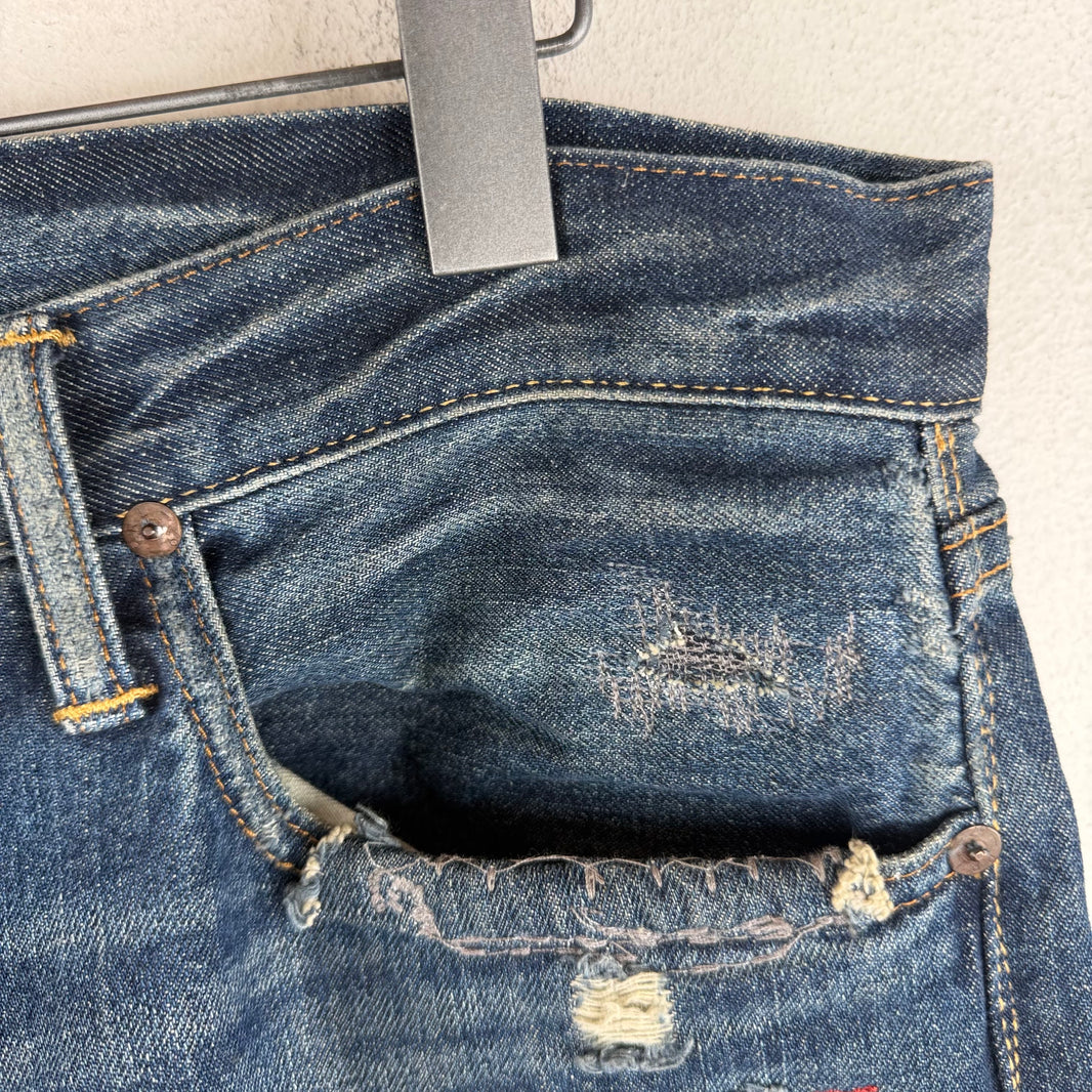 Polo Ralph Lauren Red Paisley Patchwork Jeans