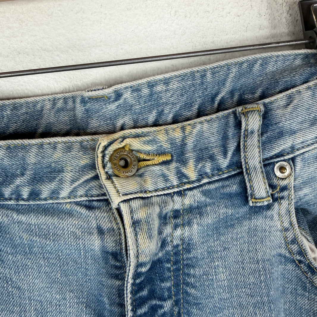 VLONE Blue Zipper Denim Jeans