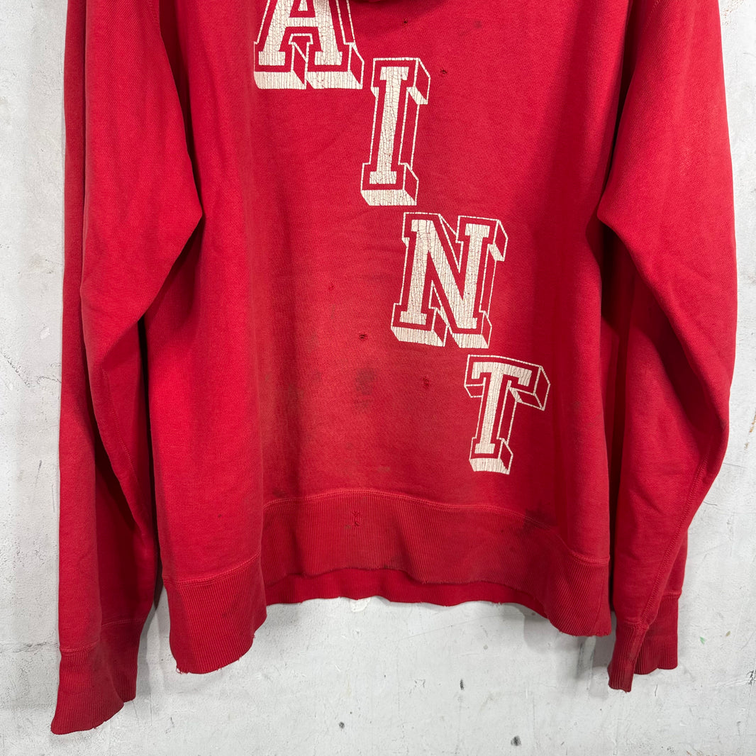 Saint Michael Angel Distressed Hoodie