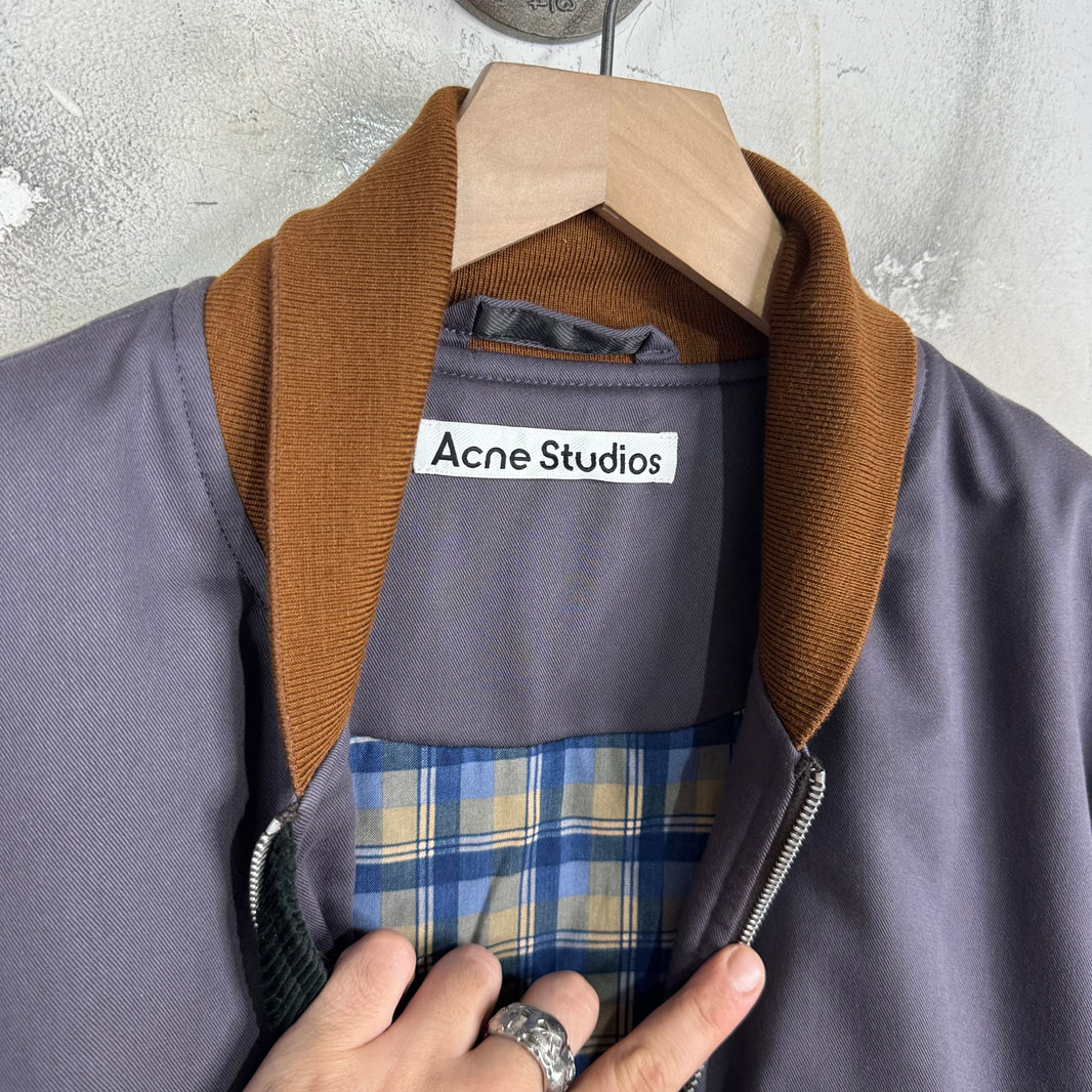 Acne Studios Purple Roll Collar Jacket