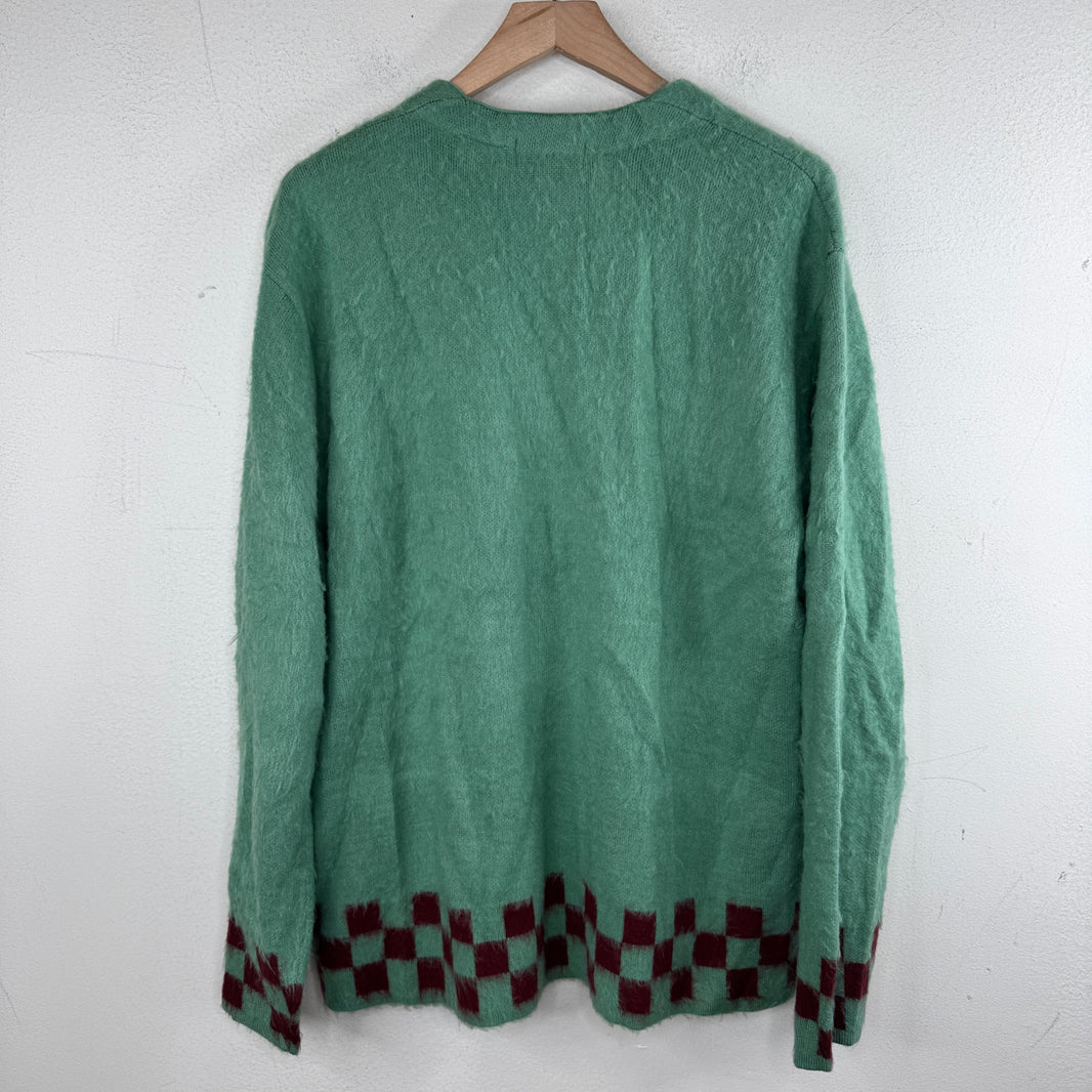Supreme Green Checkered Cardigan