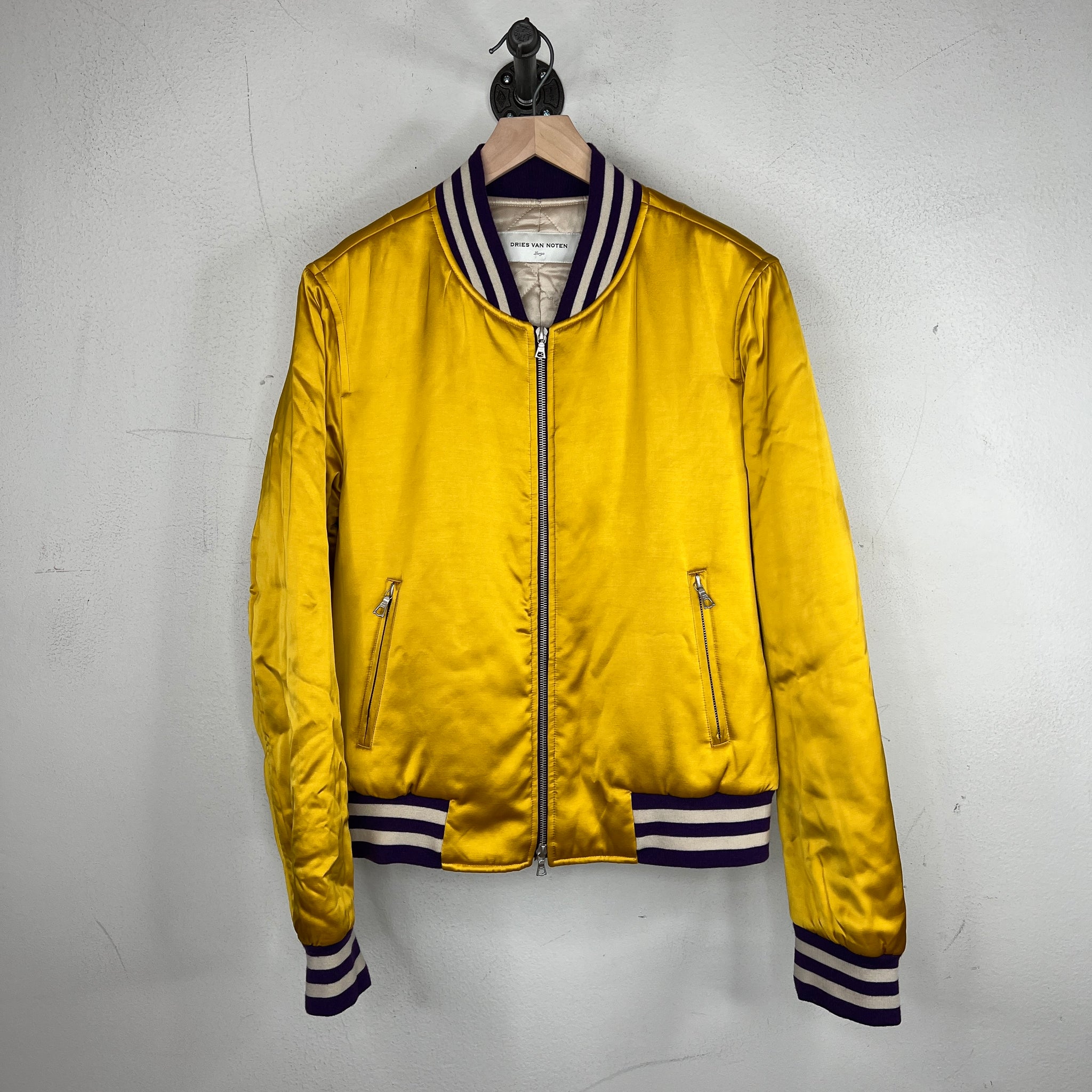 Dries Van Noten Satin Varsity Jacket