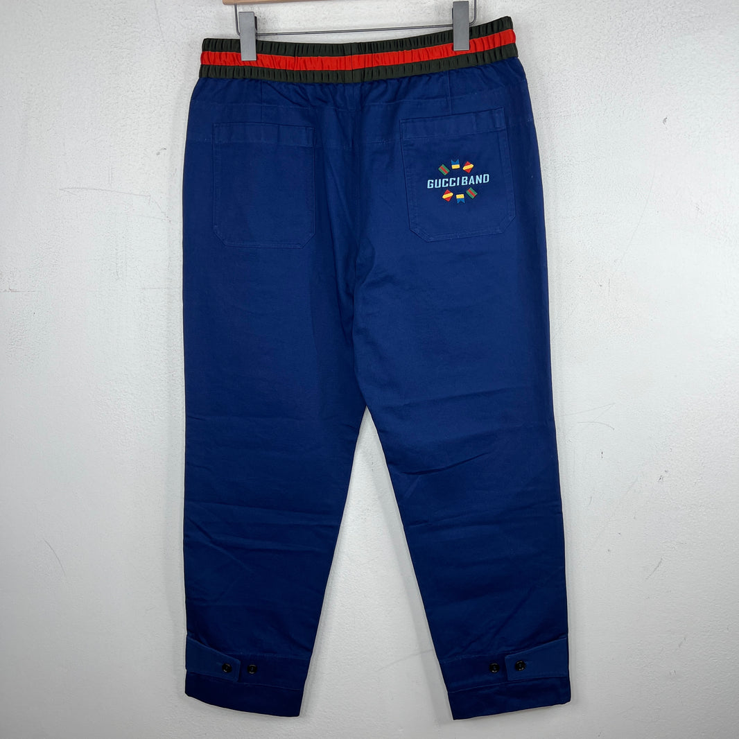 Gucci Blue Elastic Band Pants