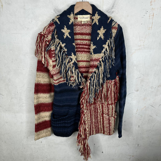 Denim & Supply Fringed Flag Cardigan