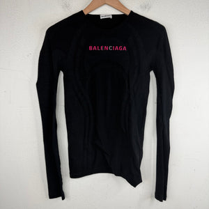Balenciaga Pink Logo L/S Workout T-Shirt
