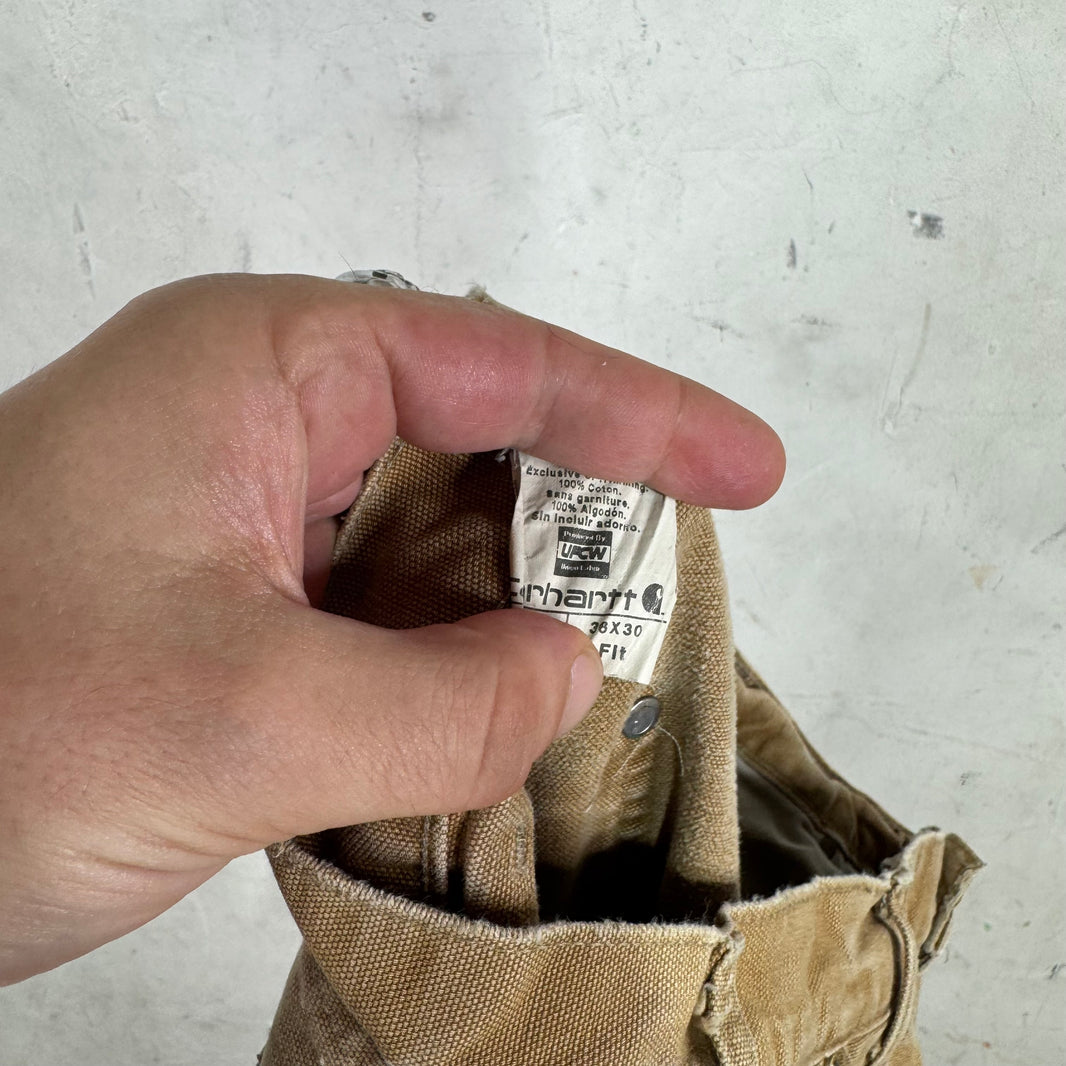 Vintage Carhartt Faded Khaki Double Knees