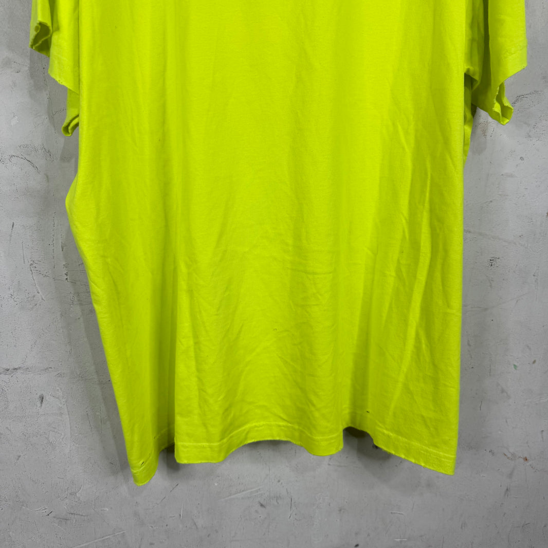 Balenciaga Neon Warped 3B Logo T-Shirt