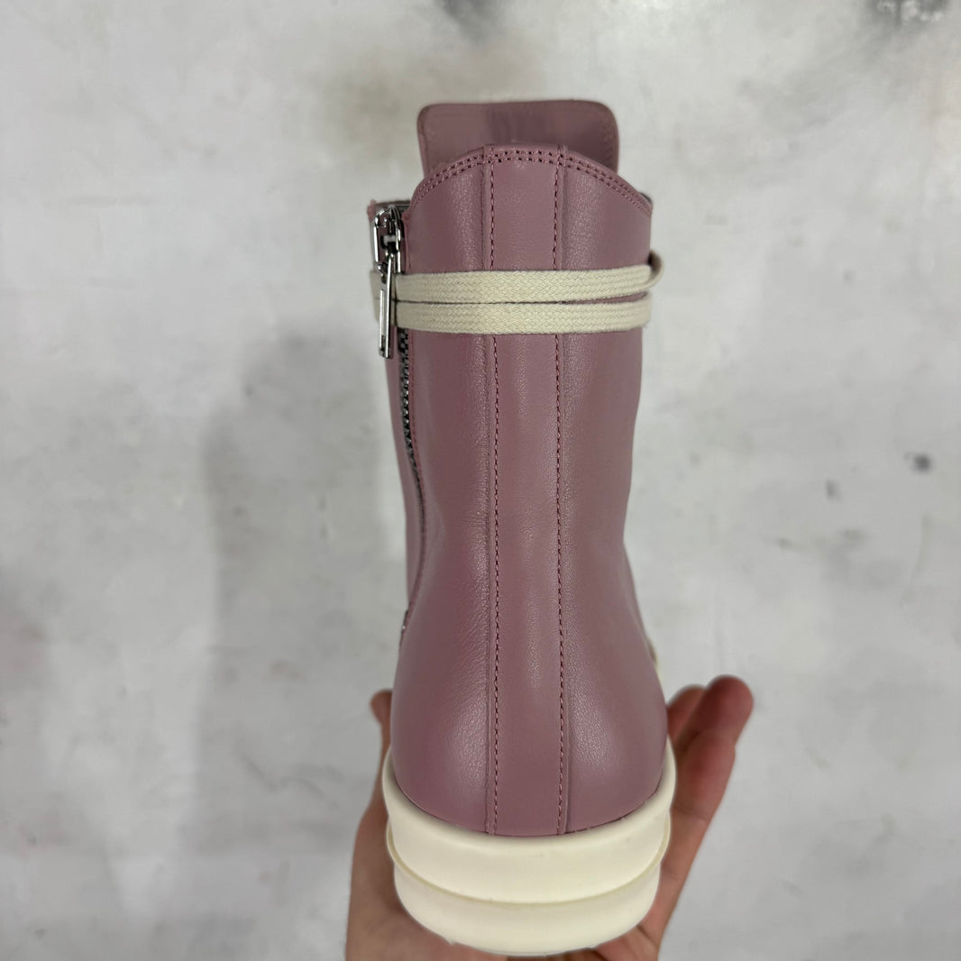 Rick Owens Pink Leather Ramone Highs