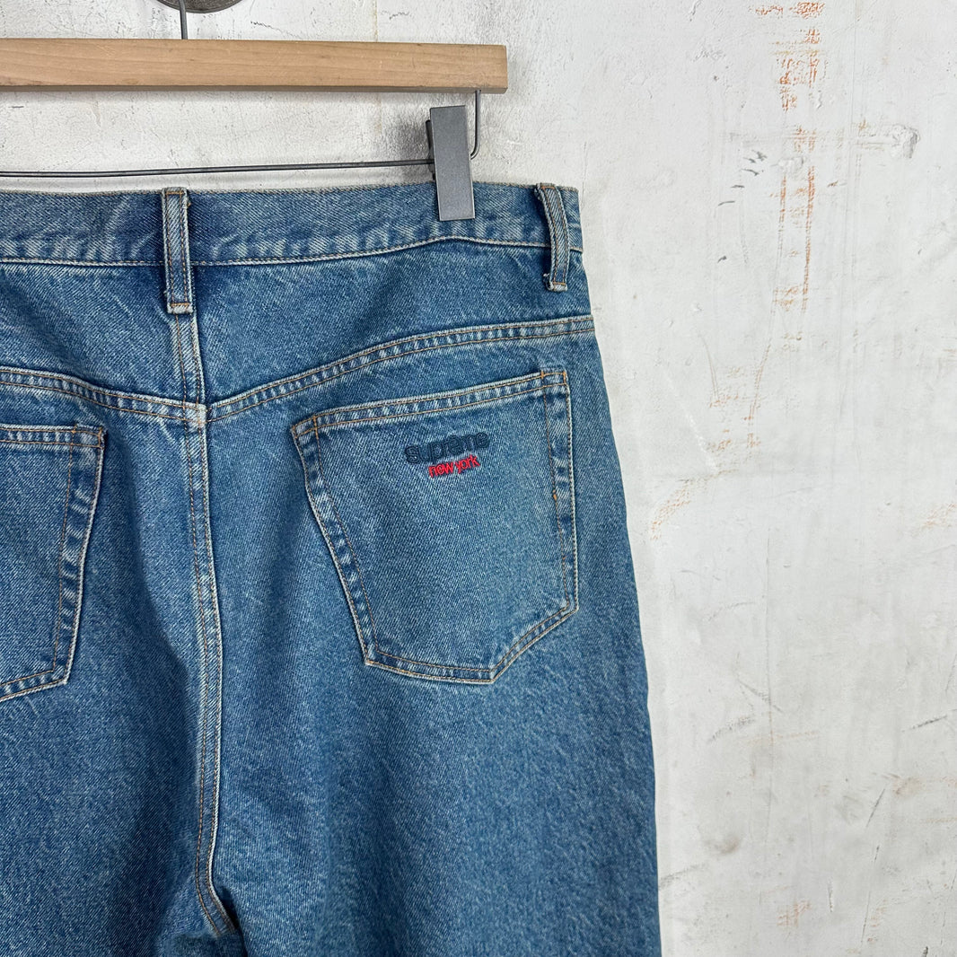 Supreme Baggy Blue Jeans