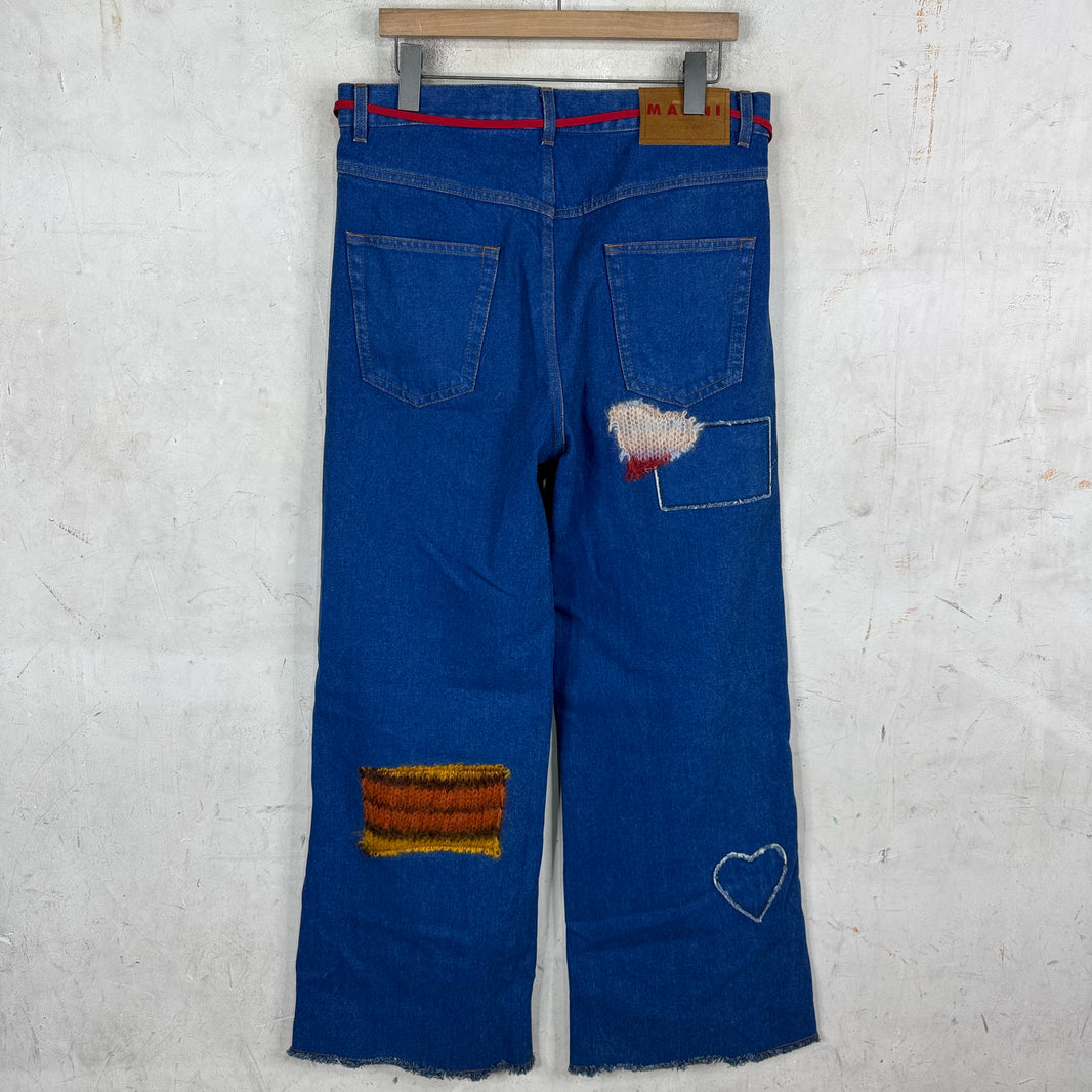 Marni Baggy Patchworked Darkwash Jeans