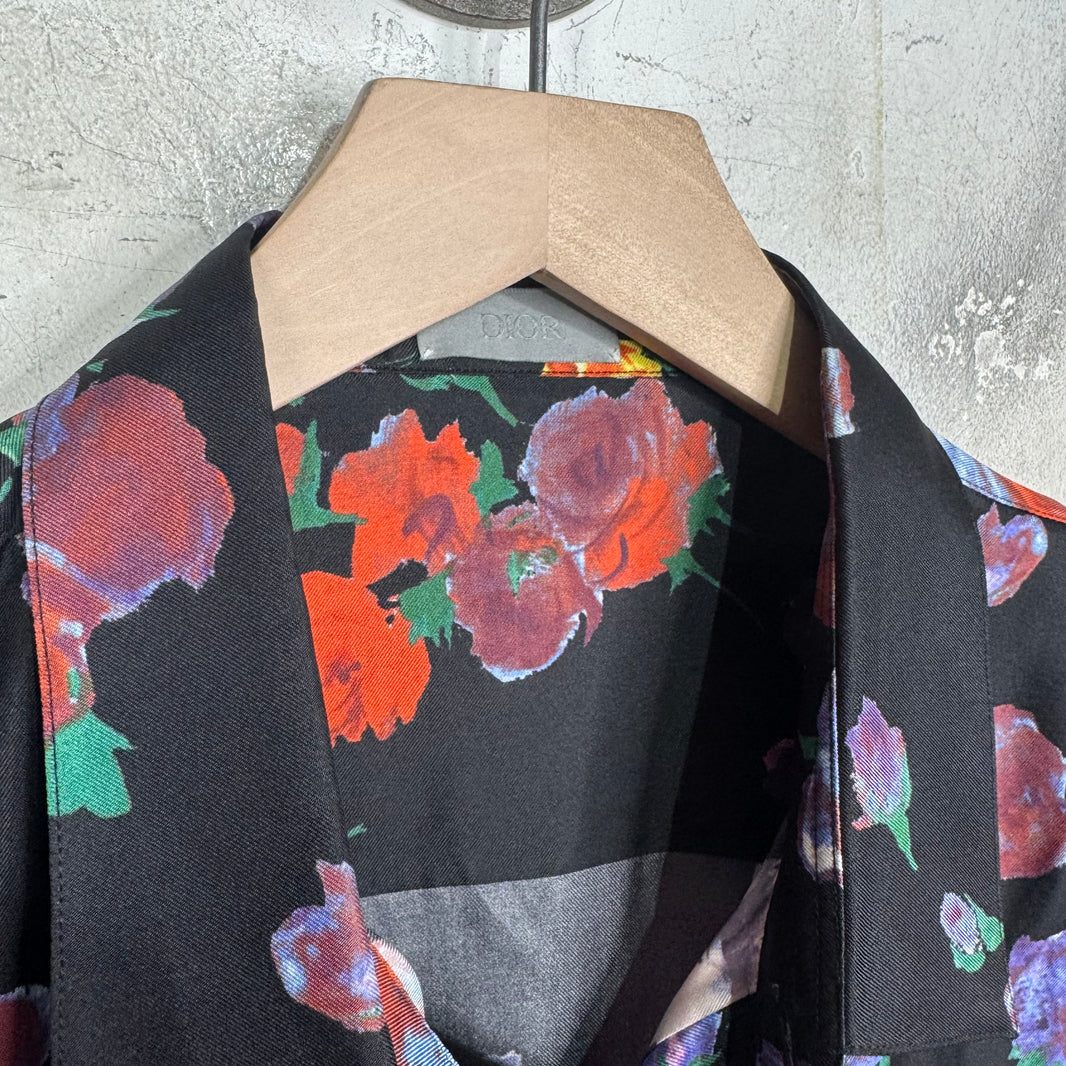 Dior Kaws Silk Floral Shirt