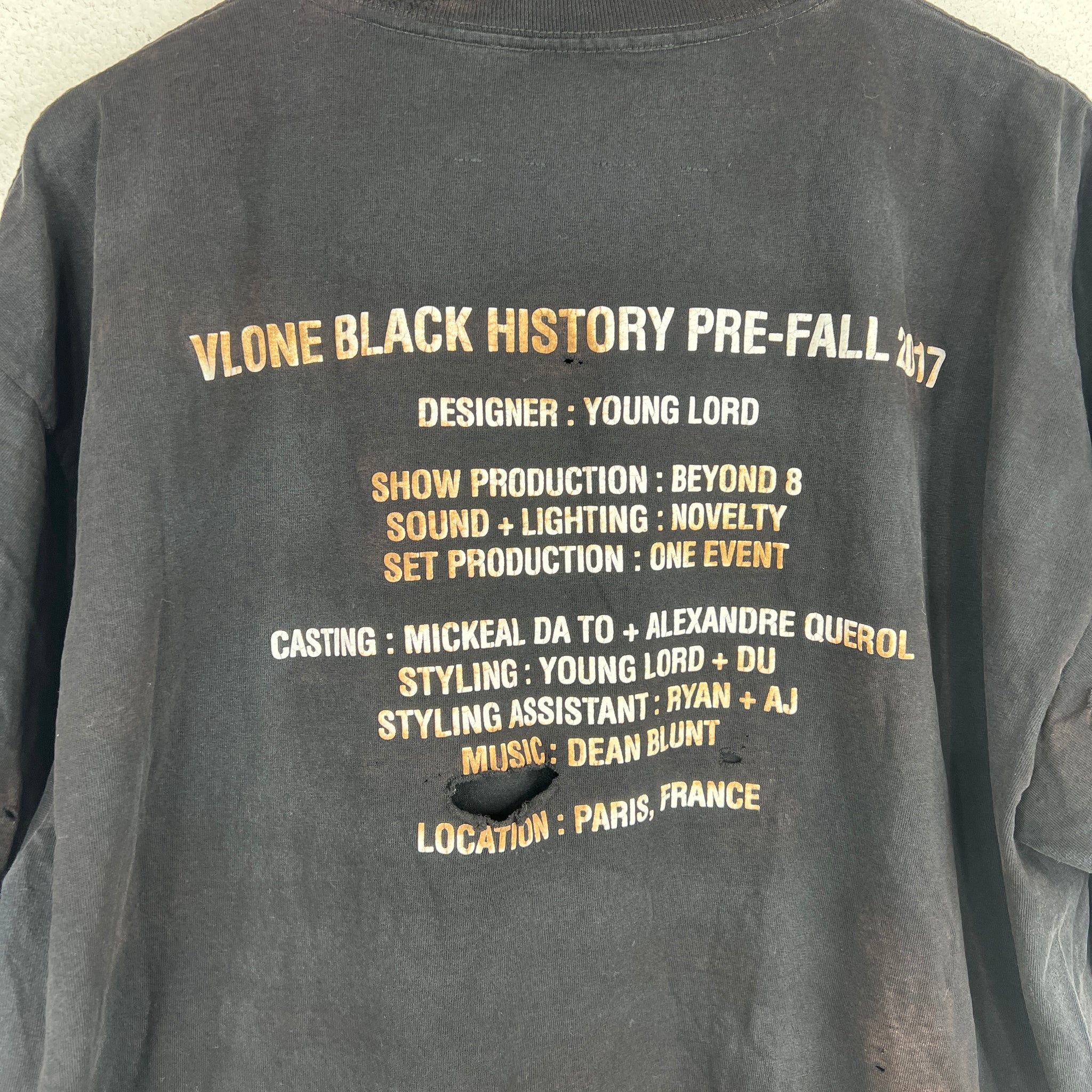VLONE Distressed Black History T-Shirt