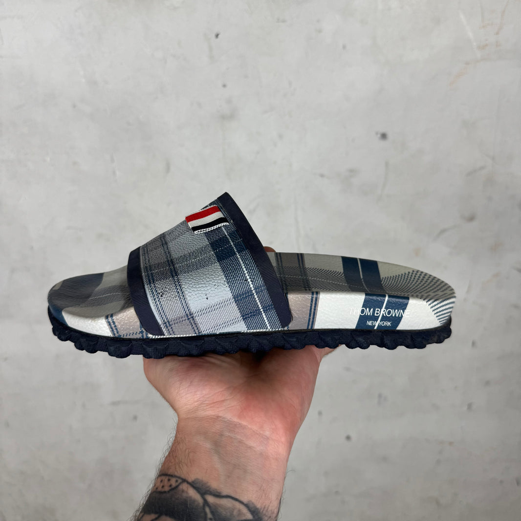 Thom Browne Plaid Slides