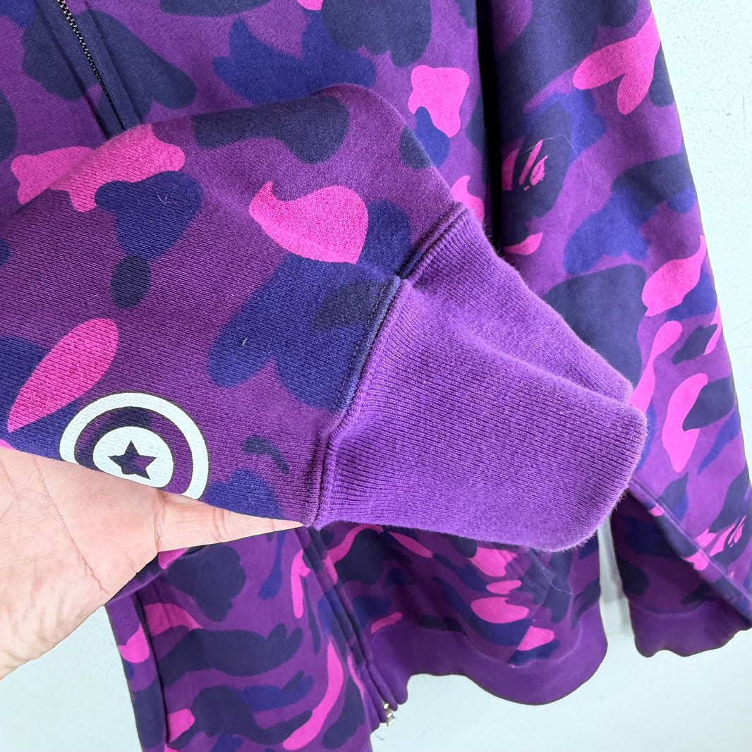 Bape Purple Shark Full Zip Hoodie