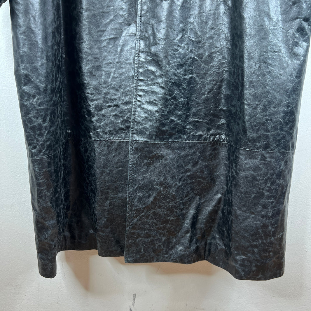424 Paper Leather Trench Coat