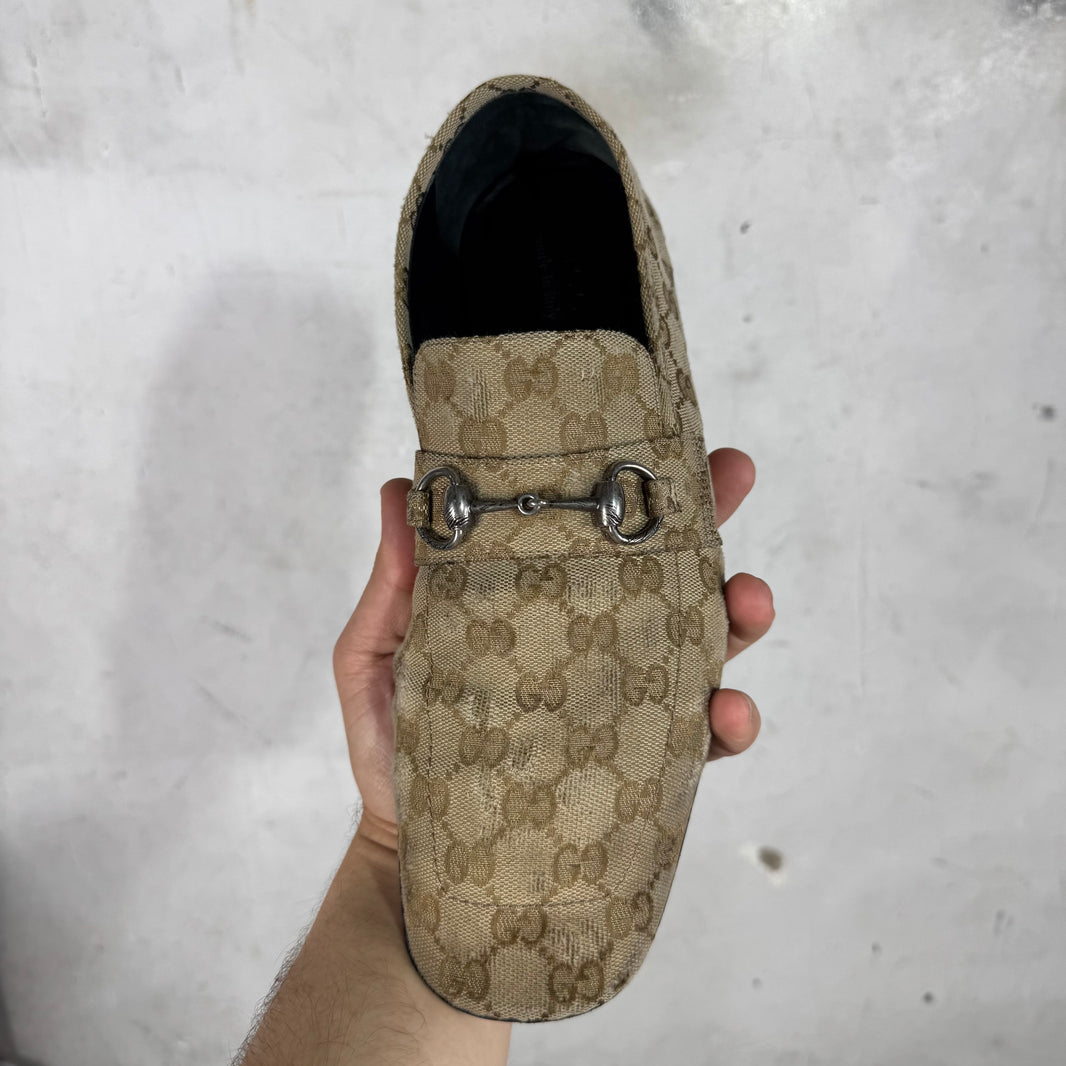 Gucci Canvas Monogram Raggazo Mules