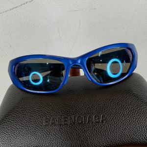 Balenciaga Blue BB0181S Metal Frame Sunglasses
