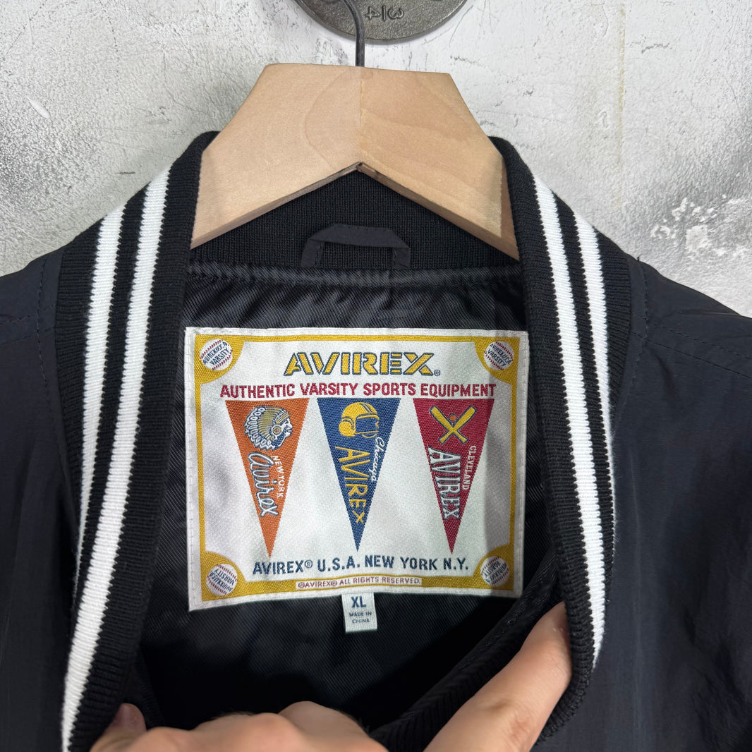 Avirex Leather Script Windbreaker Jacket