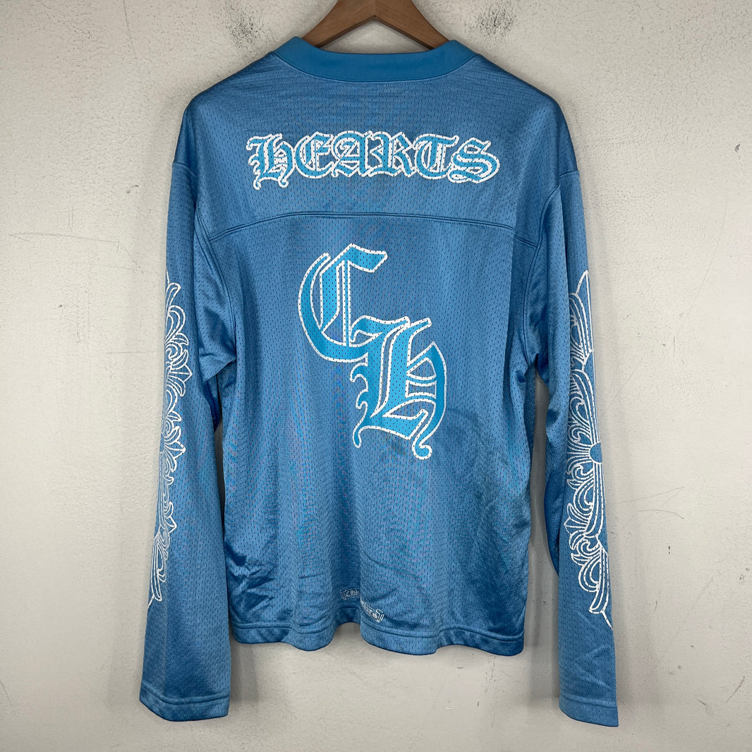 Chrome Hearts Blue Sports Warm-Up Jersey