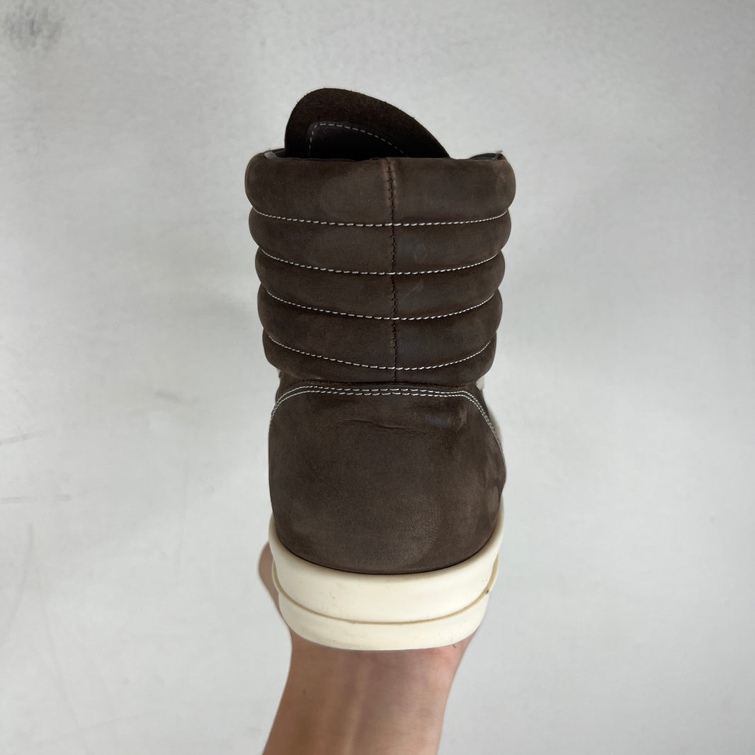 Rick Owens Brown Suede Vans High Sneakers