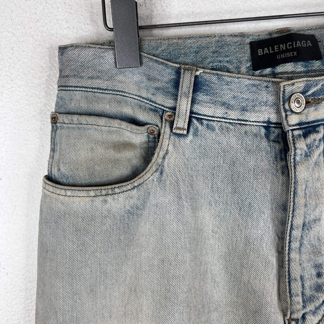 Balenciaga Size Sticker Baggy Denim Jeans