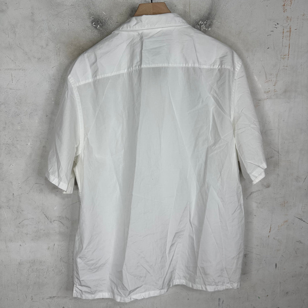 Prada White Triangular Patch S/S Shirt