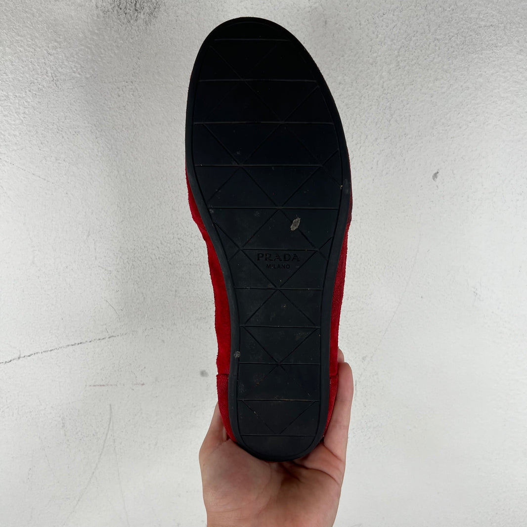 Prada Red Collapse Sneakers