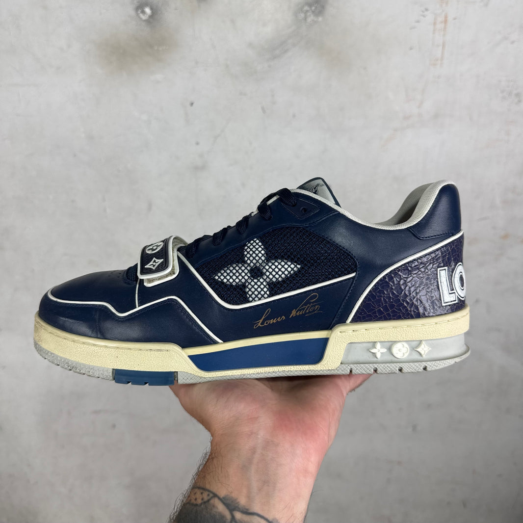 Louis Vuitton Navy Strap Pop-Up Trainers