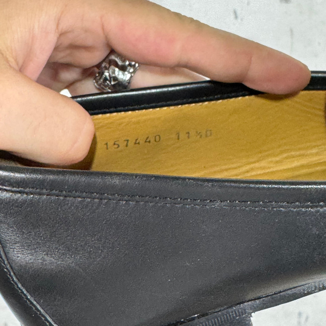 Gucci Leather Horse Bit Loafers