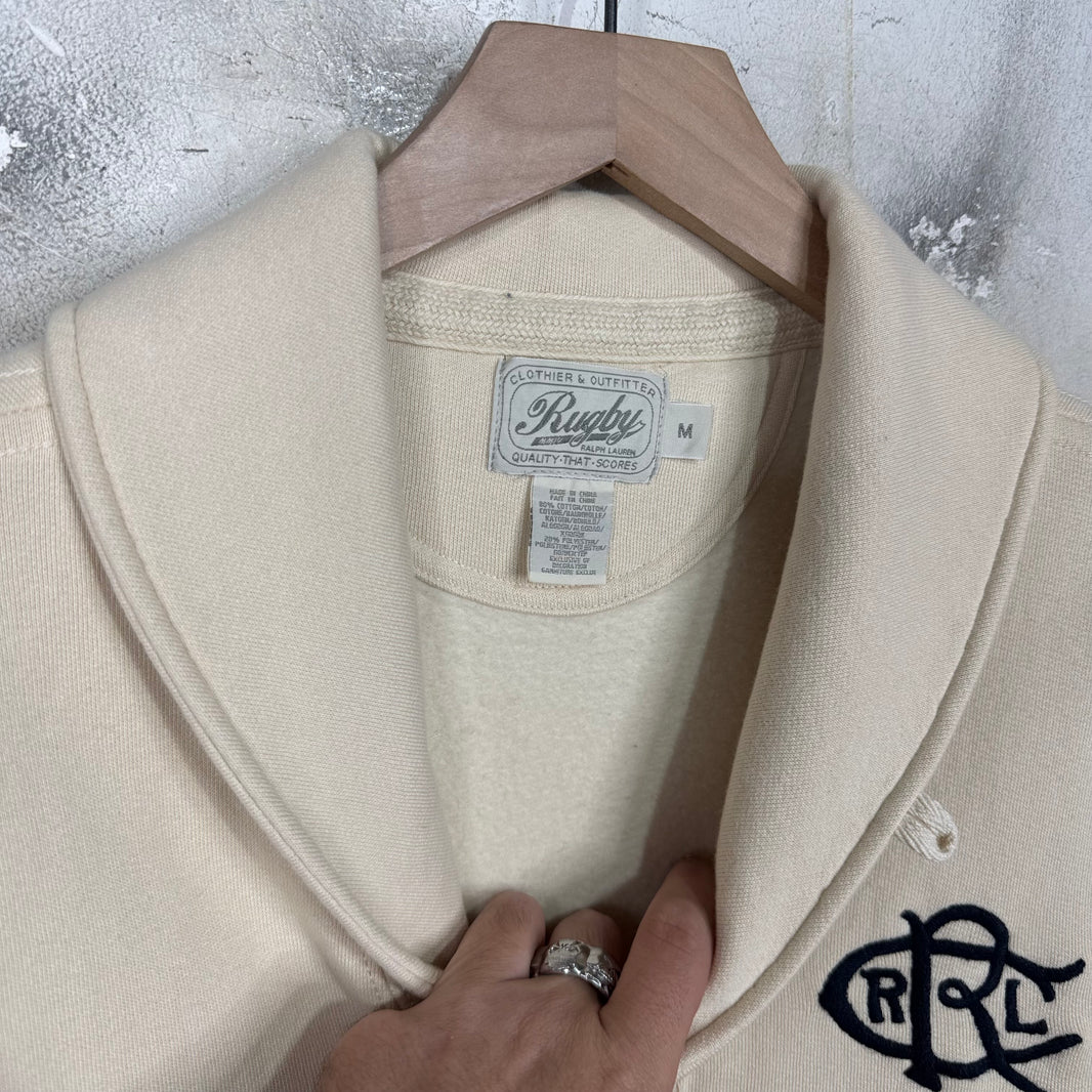 Ralph Lauren Rugby Roll Collar Cotton Cardigan