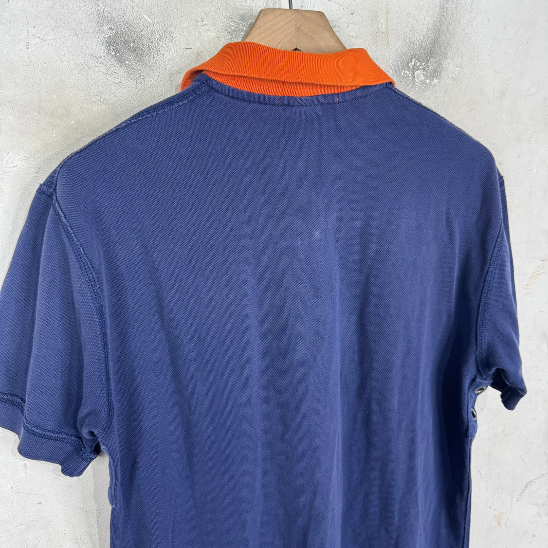 Ralph Lauren Navy/Green Snap Buttoned Pony Polo