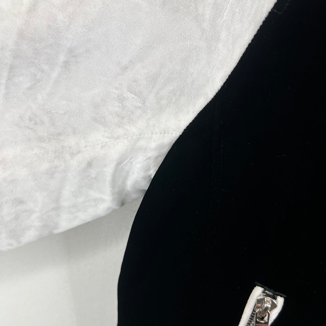 Balmain Crest Velour Teddy Jacket