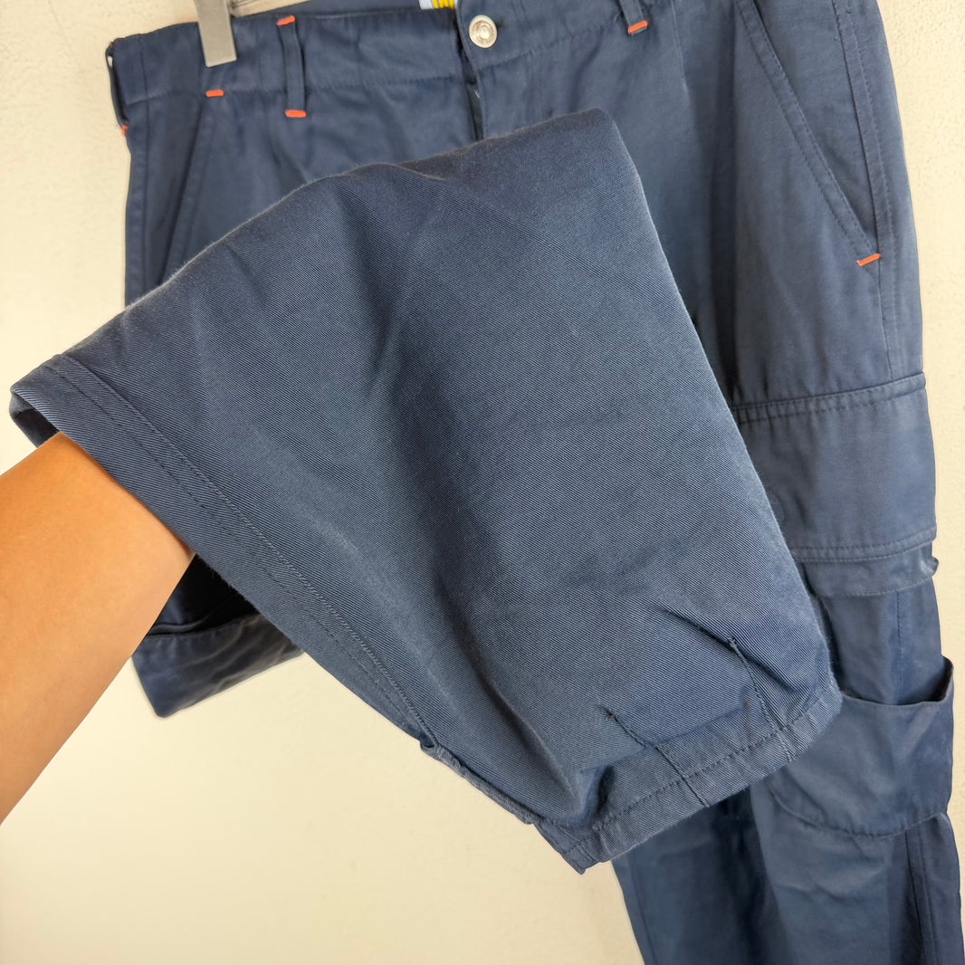 Walter Van Beirendonck Navy Cargo Pants