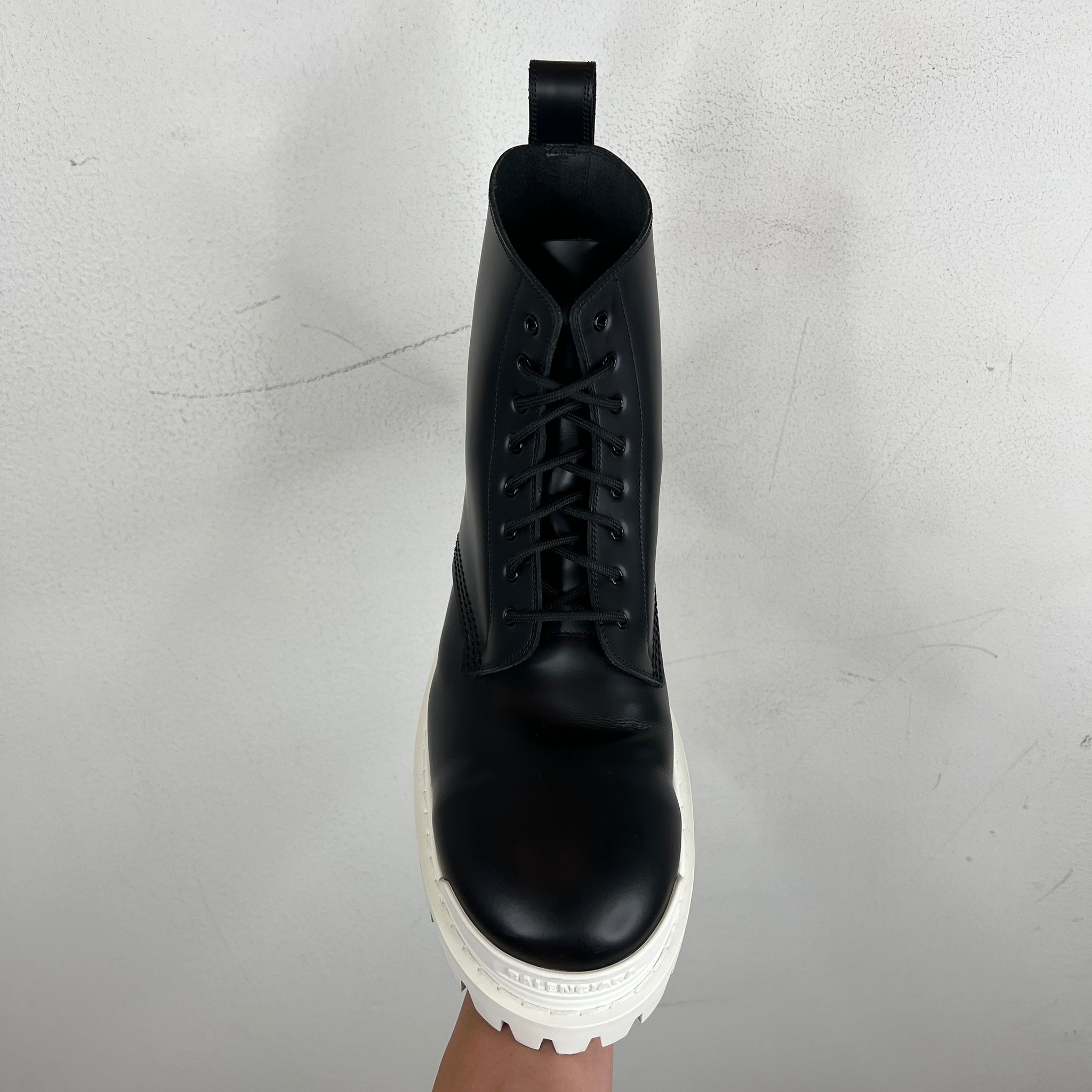 Balenciaga Black/White Strike Boots