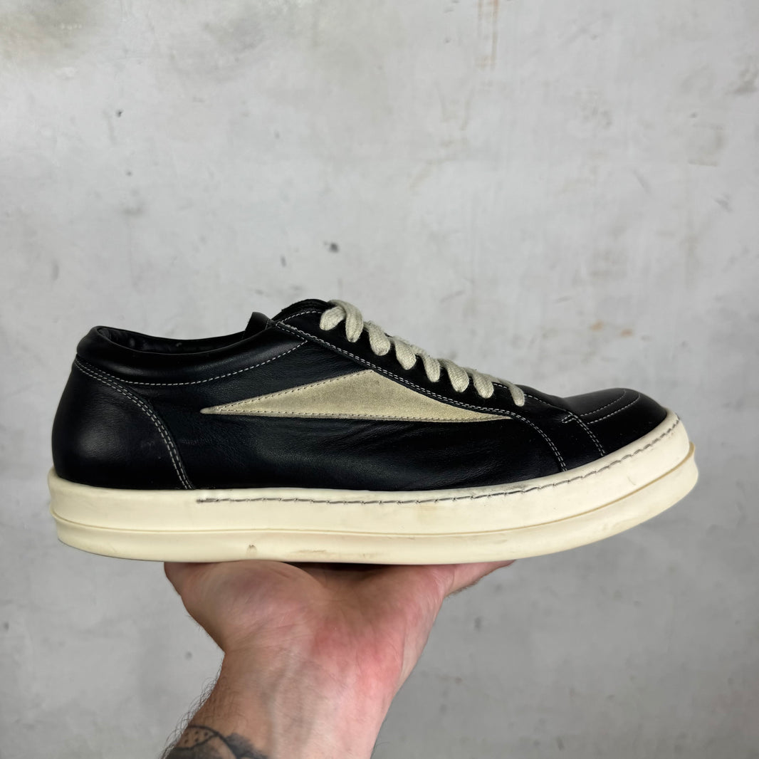 Rick Owens Black Leather Vans