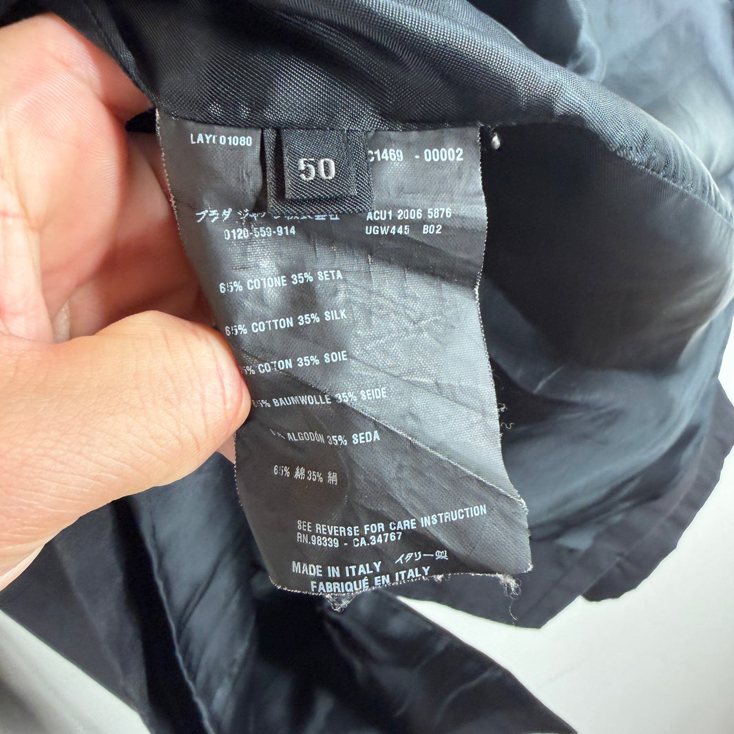 Prada Nylon Hidden Single Breast Blazer Jacket