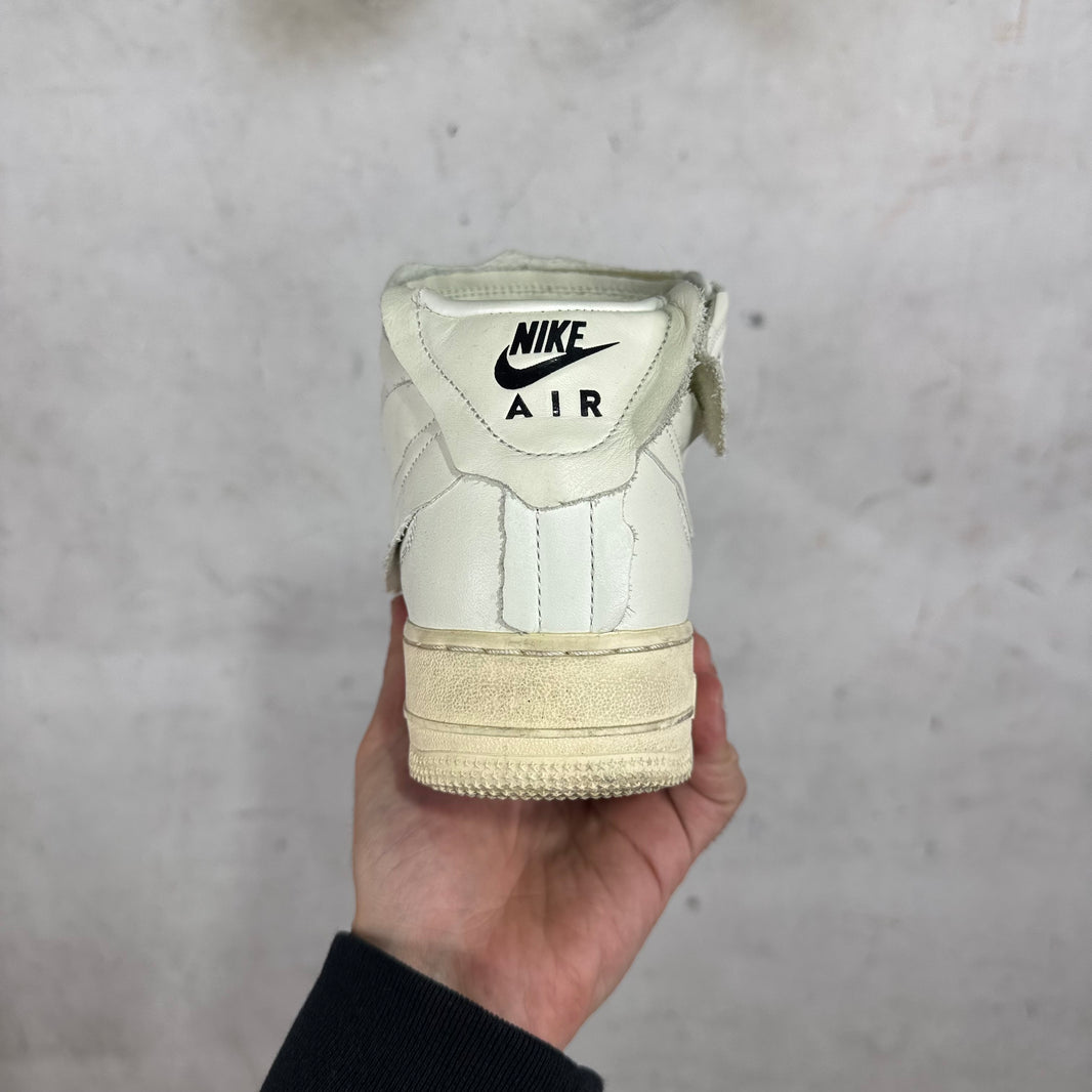 Nike x CDG White Paneled Mid AF1's