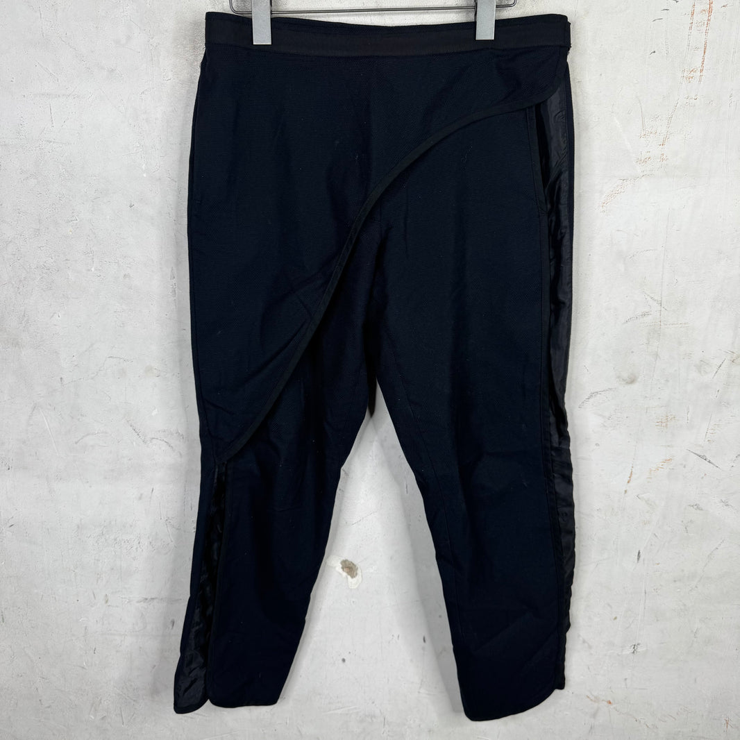 Dries Van Noten Navy Blue Apron Track Pants