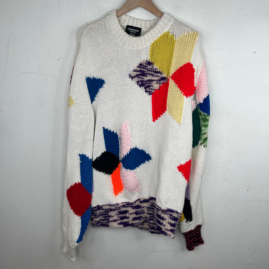 Calvin Klein 205W39NYC White Knit Sweater