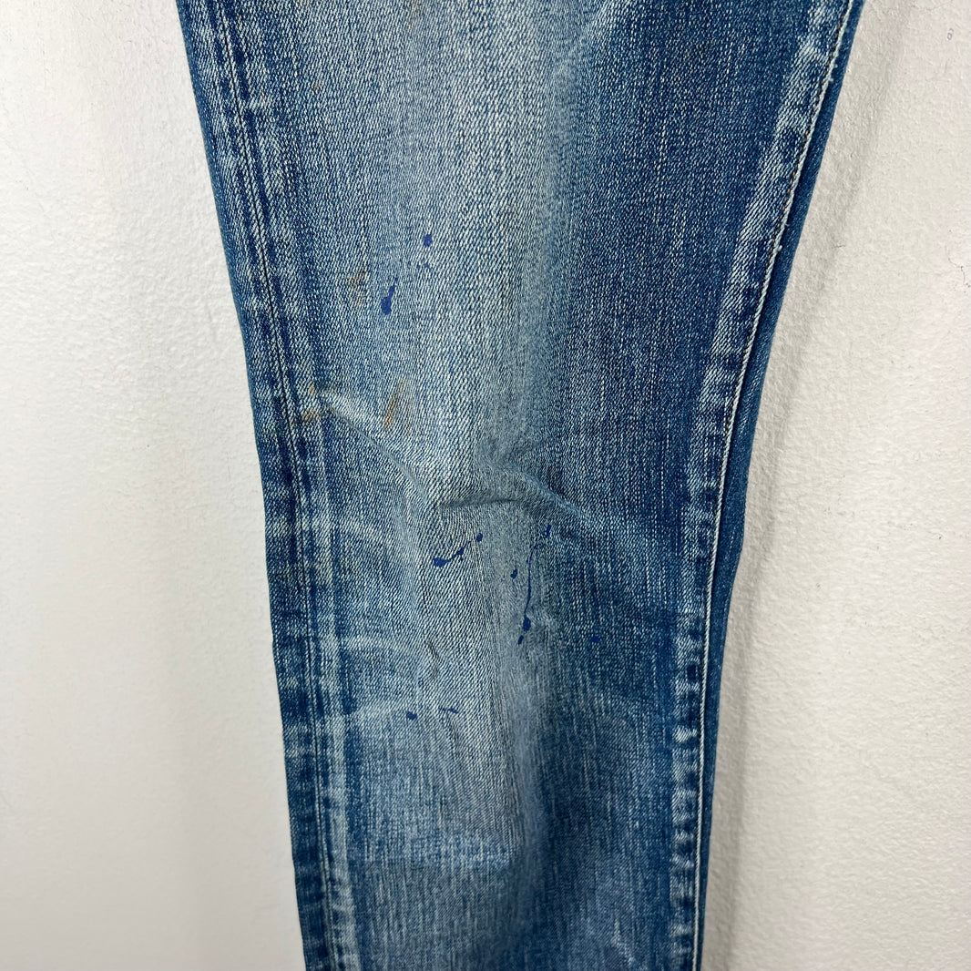 Dior Ink Me Paint Splatter Jeans