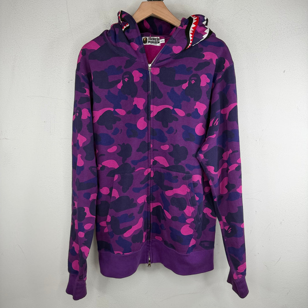 Bape Purple Shark Full Zip Hoodie